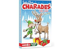 Arizona GameCo Santa Claus Charades, a Fun Christmas Game for Kids Ages 6+ – No Reading is Required to Play – Christmas Party, Family Board Game Night, Gift Idea, Stocking Stuffers