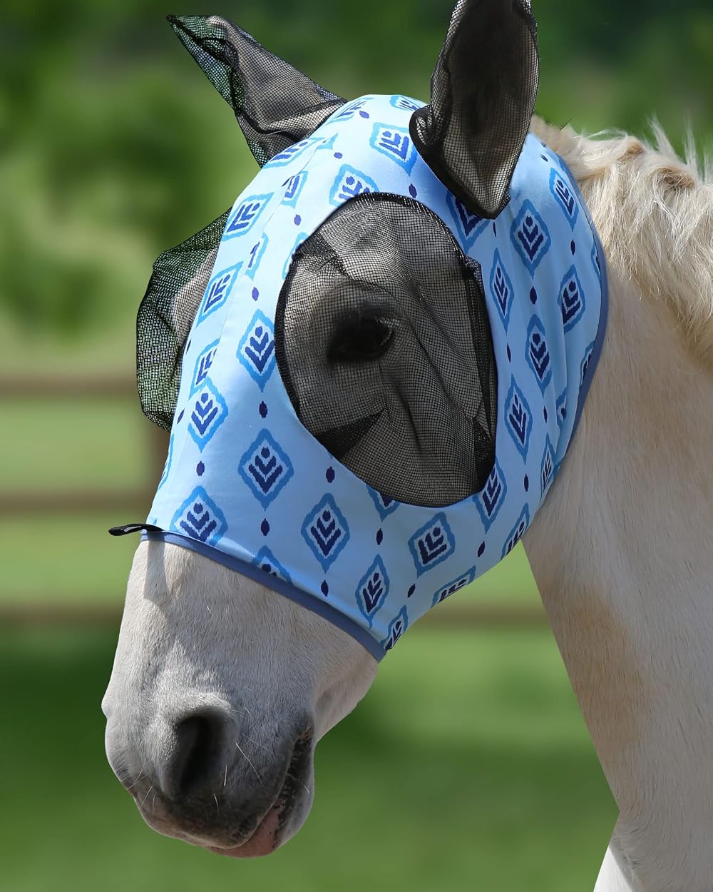 Harrison Howard Ultra Lightweight Full Visibility Fly Mask Nature Aztec