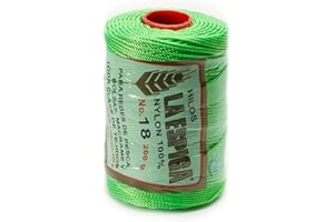 LA ESPIGA Espiga No.18-100% Nylon Omega String Cord for Knitting and Crochet - 86 Neon Green