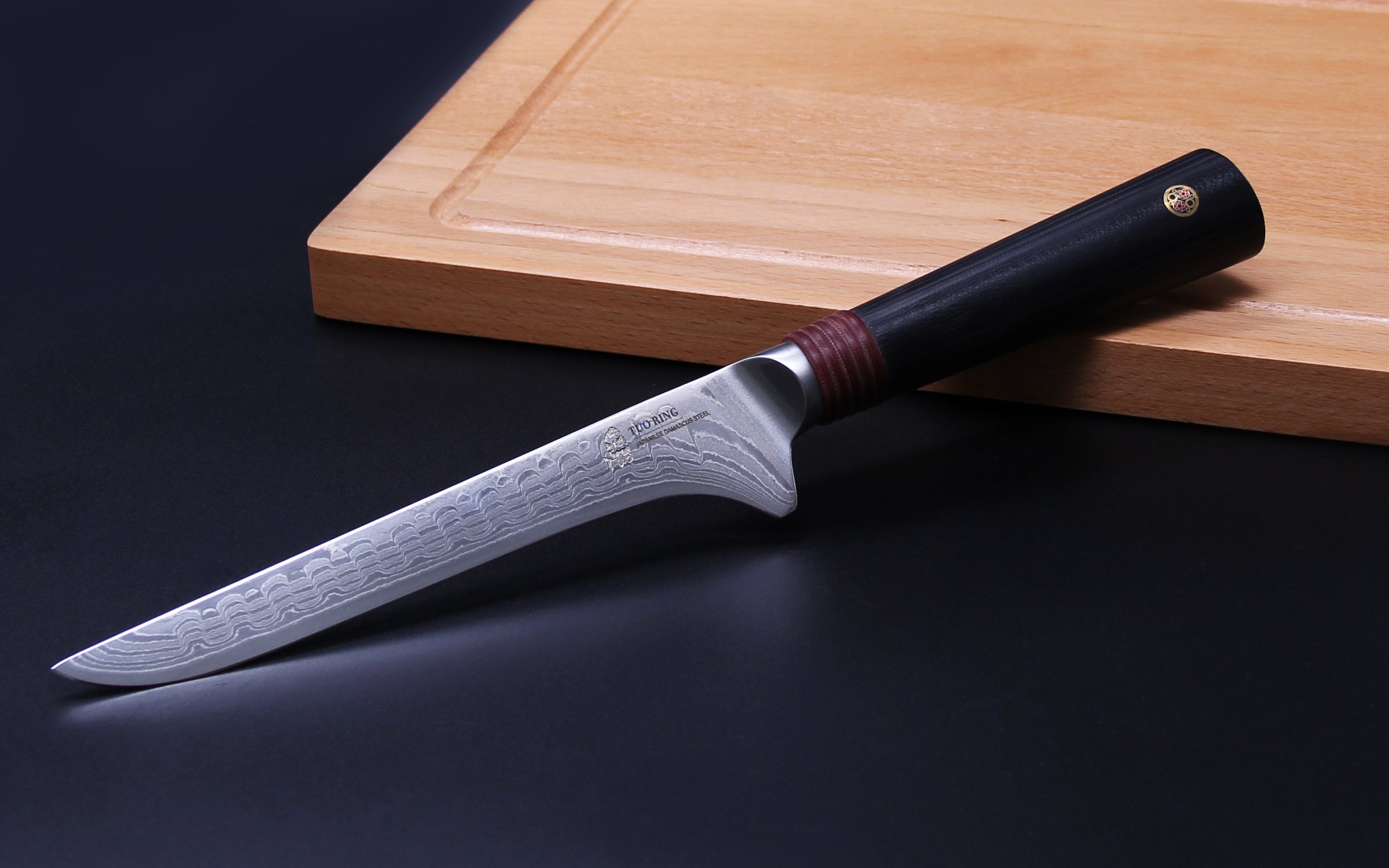 TUO Cutlery Ring D Series Japanese Damascus Boning Fillet 6 inch