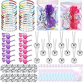 HIYZI 72Pcs Friendship Party Favors Era Popular Singer Gift Sets include Bead Bracelets Disco Ball Heart Sunglasses Metallic Silver Hair Accessories Holographic Gift Bag for Girls Fans Party Supplies