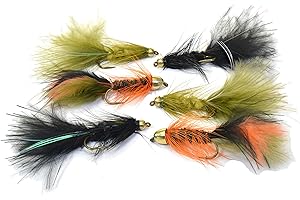 Region Fishing Wooly Bugger Streamer Assortments Tied on Mustad Signature Fly Hooks use for Trout and More