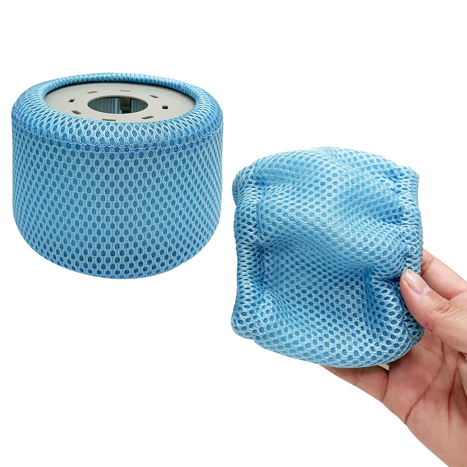 Rhsemi Protective Nets Compatible with Whirlpool Filter, 90 Pleats Strainer Replacement Filter, Pool Bubble Spa Accessories (Pack of 2)