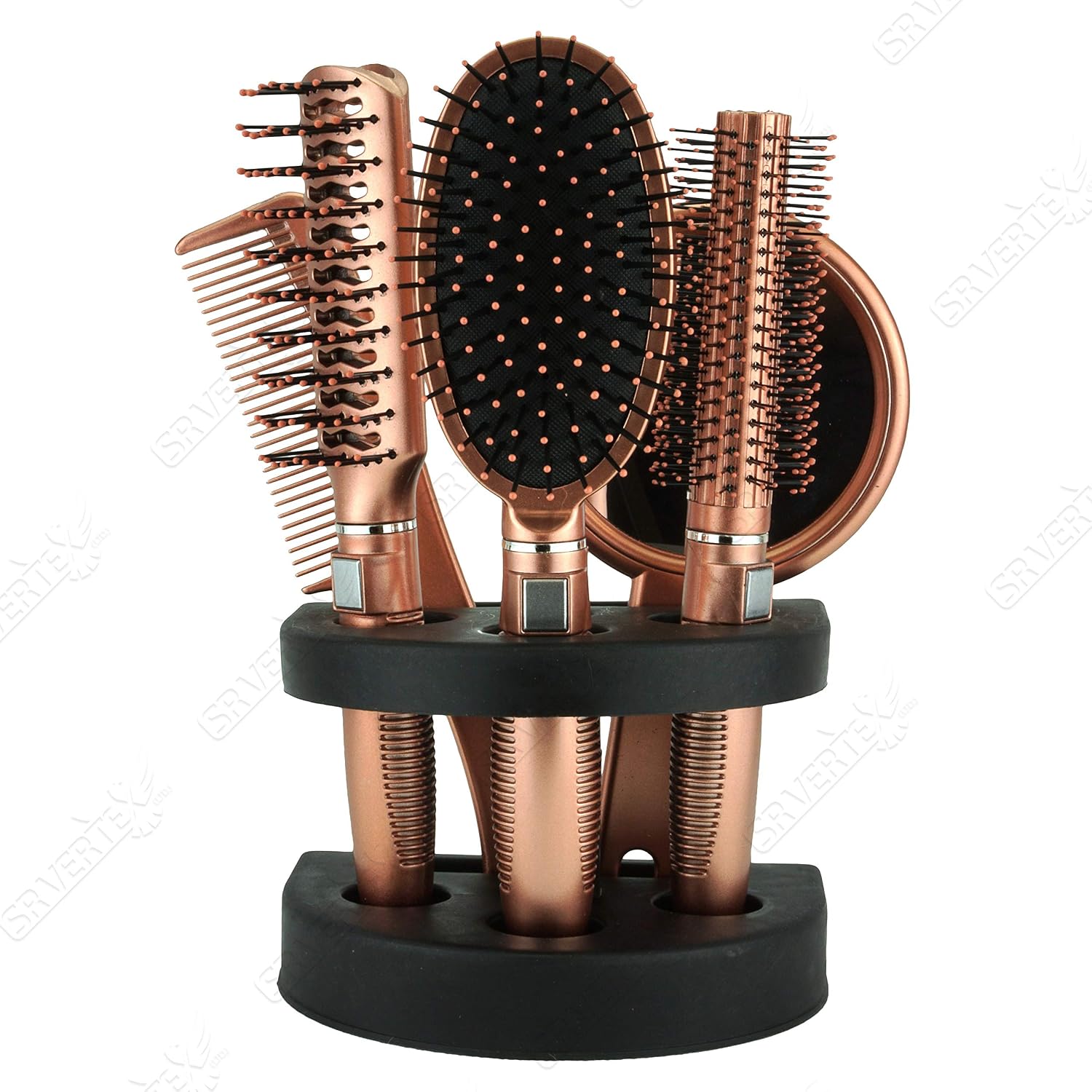 3 Pieces Girls Paddle Hair Brushes Set, Cushioned Brushes with Soft Bristles, Glitter Star Design Hair Detanglers - Image 3