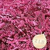 2 LB Fuschia Crinkle Cut Paper Shred Filler Great