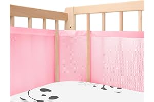 kidjoy Breathable Crib meSH Liner,Covering Crib Gaps