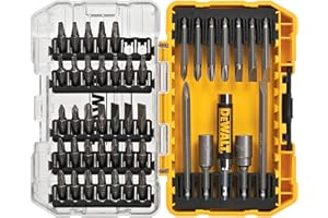 DEWALT Screwdriver Bit Set with Tough Case, 45-Piece (DW2166), Grey/Silver Screwdriving Set with Tough Case