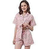 NAP BOUND 100% Cotton Pajamas for Women 2 Piece PJs Set Long Sleeve Button Down Breathable Woven Sleepwear Loungewear XS-XXL