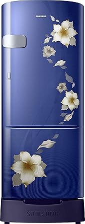Samsung 192 L 3 Star Inverter Direct Cool Single Door Refrigerator(RR20T1Z2YU2/HL, Star Flower Blue, Base Stand with Drawer)
