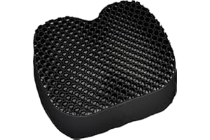 Omoojee Kayak Seat Cushion, Anti Slip Gel Seat Cushion for Long Sitting on Boat, Canoe, Sup, Chair (Black)