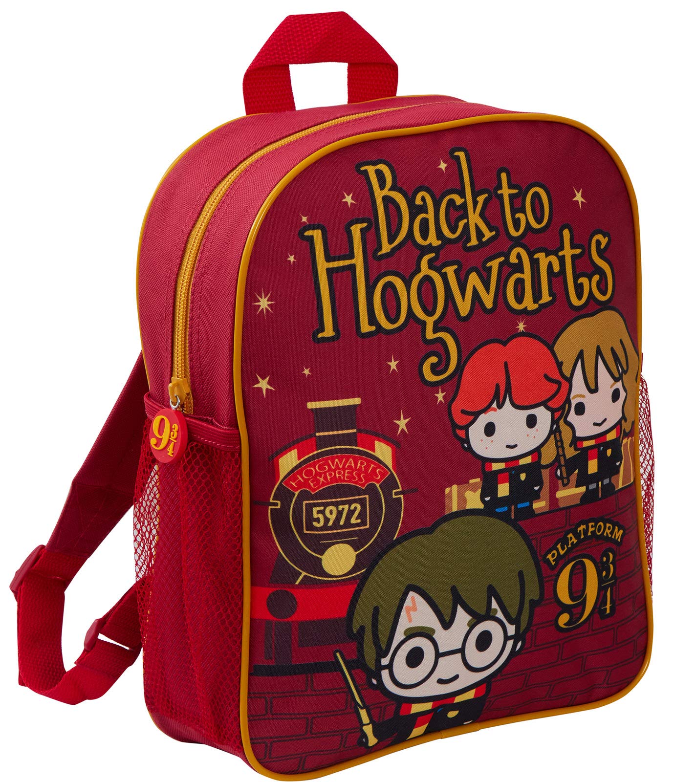 Harry Potter Kids Cartoon Chibi Backpack Boys Girls Hogwarts Back to School Charm Rucksack Book Bag 9 3/4