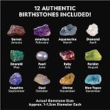 Blue Marble National Geographic Birthstone Dig Kit 12 Gemstones with Tools view 3