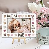 Kqfdr Mommy & Me Picture Frame, Gift for New Mom, First Mother's Day Photo Frame Gifts from Daughter Son, Mommy Birthday Gift (4x6-Horizontal) A05
