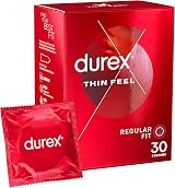 Durex Thin Feel Condoms 30 Pack with Silicone Lubricant Regular Fit