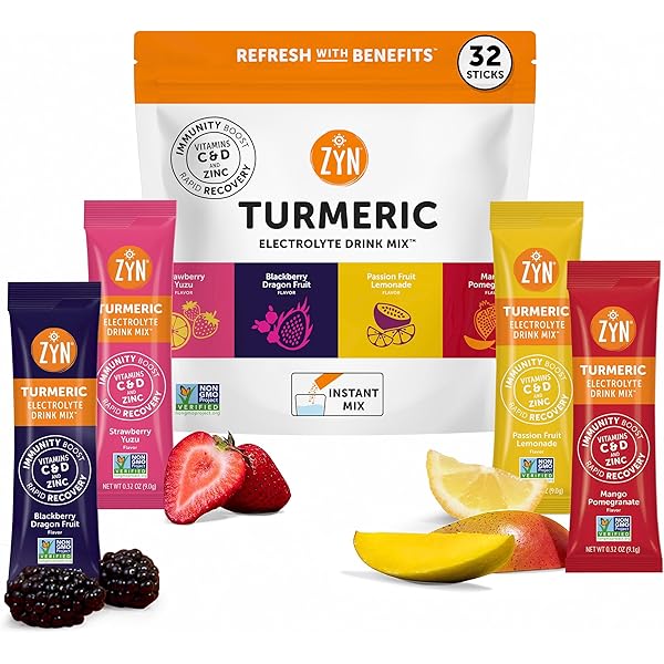 Amazon.com: ZYN Turmeric Wellness Drink (24 Pack), Lemon Ginger