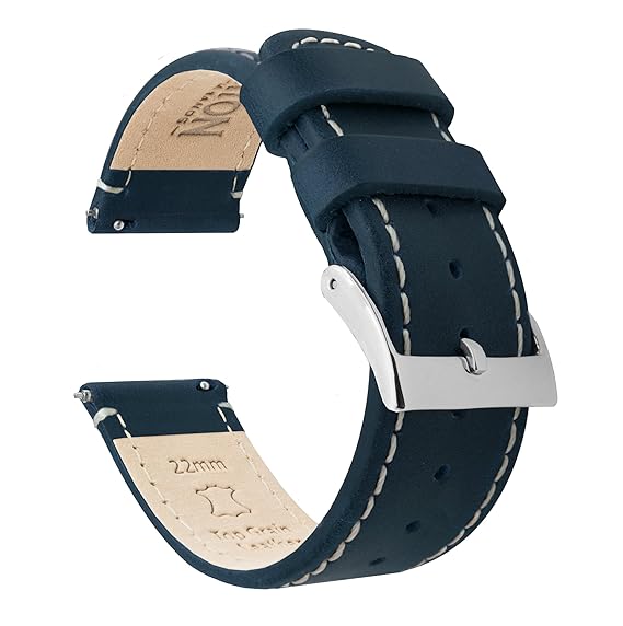 Barton Watch Bands Schnellverschluß. - Top Marke Leder Uhrenarmbänder - Wahl der Farbe und Breite 18mm, 20mm or 22mm Band