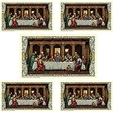Needzo Religious Holy Card, The Apostles’ Creed Prayer on the Back, Last Supper Religious Handouts, and More, 4.5 by 2.5 Inches (5 Pack)