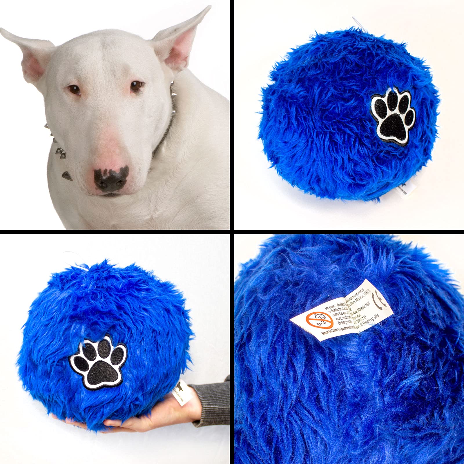 Soft Fluffy Dog Ball For BULL TERRIER - Large Size Ball