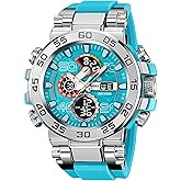 findtime Mens Watches Sports Outdoor Watch for Men Designer Large Face Military Men's Wristwatches with Date Week Alarm LED Waterproof Stopwatch