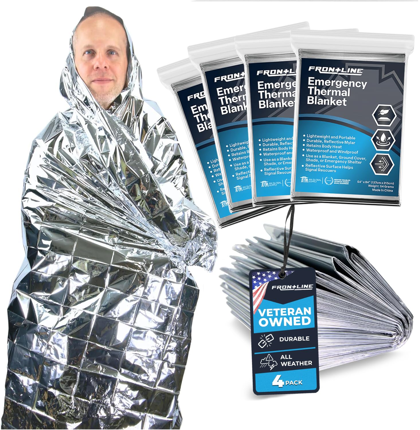 FRONTLINE Mylar Emergency Blankets 54" x