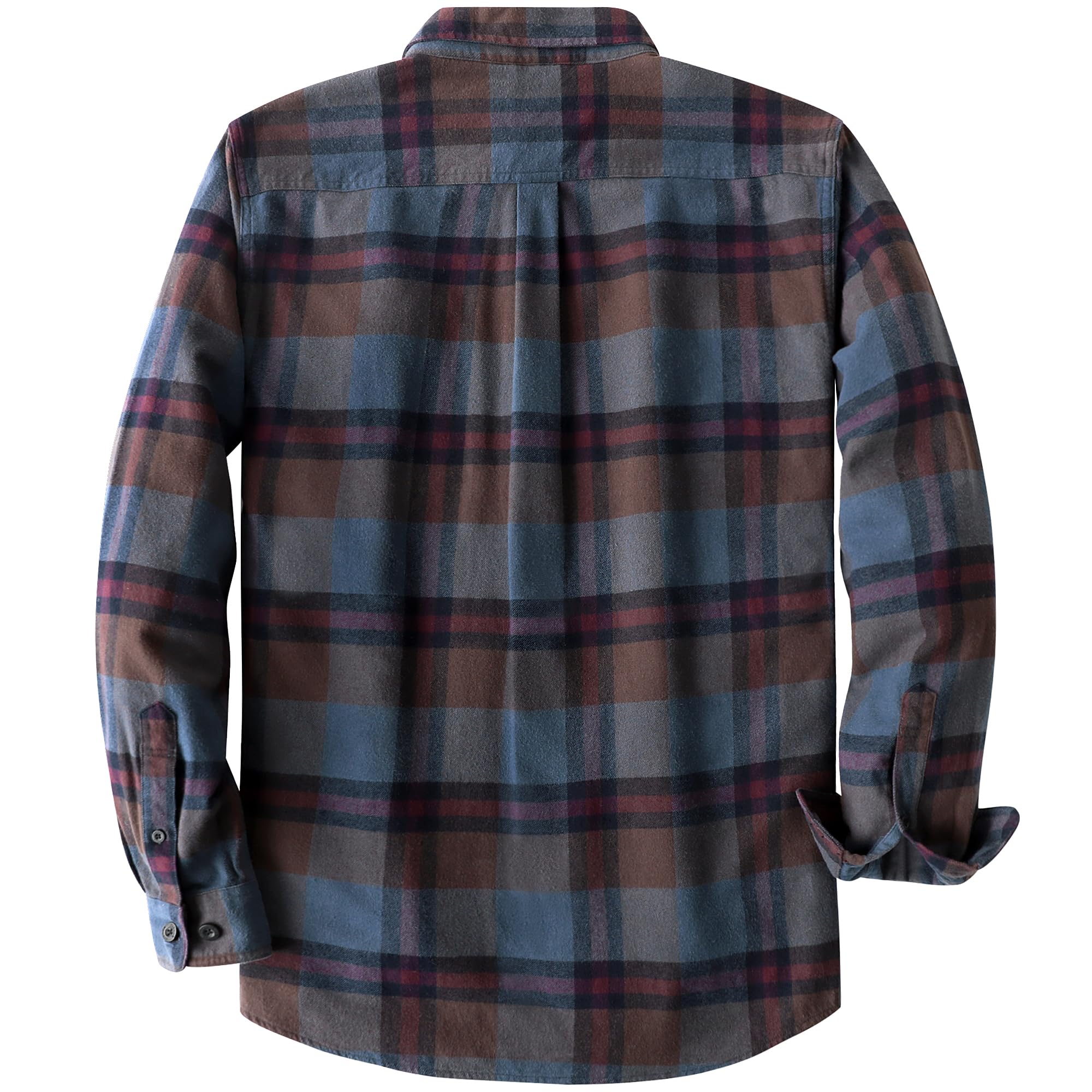 Dubinik Mens Flannel Shirts Long Sleeve Flannel Shirt for Men Warm Casual Soft Cotton Button Down Plaid Mens Flannel Shirt