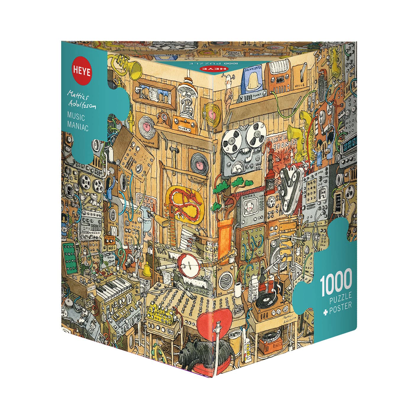 Heye Music Maniac Adolfsson 1000 Piece Jigsaw Puzzle - Silver