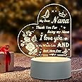 BamLue Gifts for Nana, Engraved LED Night Light Mother’s Day Gifts, Acrylic Night Lamp, Best Grandma Ever Gift for Christmas, Birthday, Mother’s Day, Thanksgiving Day from Grandson/Daughter