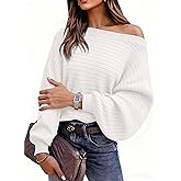 PRETTYGARDEN Sweaters for Women Oversized Spring Boat Neck Pullover Long Sleeve Knit Tops Cozy Fall Winter Fashion Clothing