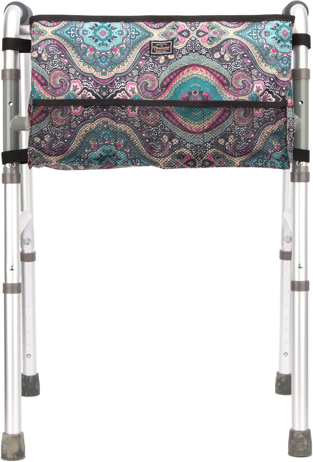Walker Bag Wheelchair Accessories by Pacmaxi, Walker Accessory Tote Pocket for Walkers Rollators Wheelchairs, Multiple Pockets, Carabiner Clip (Blue): Health & Personal Care