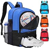 Hsmihair Soccer Bag-Soccer Backpack&Backpack for & Football Volleyball & Basketball,with Ball Compartment and Separate Cleat