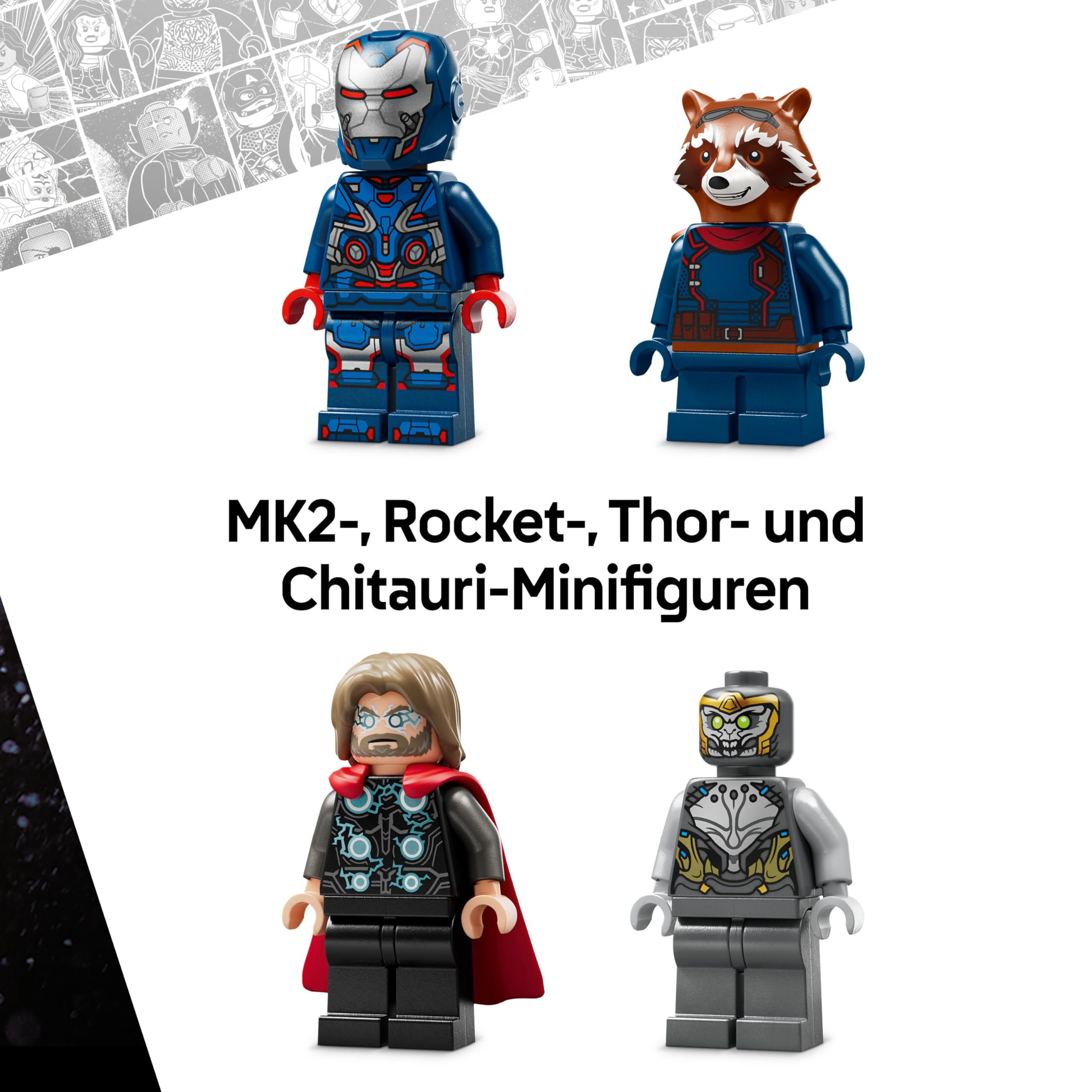 LEGO ǀ Marvel Avengers: Endgame Thor vs. Chitauri Bauset - Superhelden Action mit dem Iron Patriot Mech und 7 Minifiguren - Geschenk für Jungen und Mädchen ab 8 Jahren - 76322 5