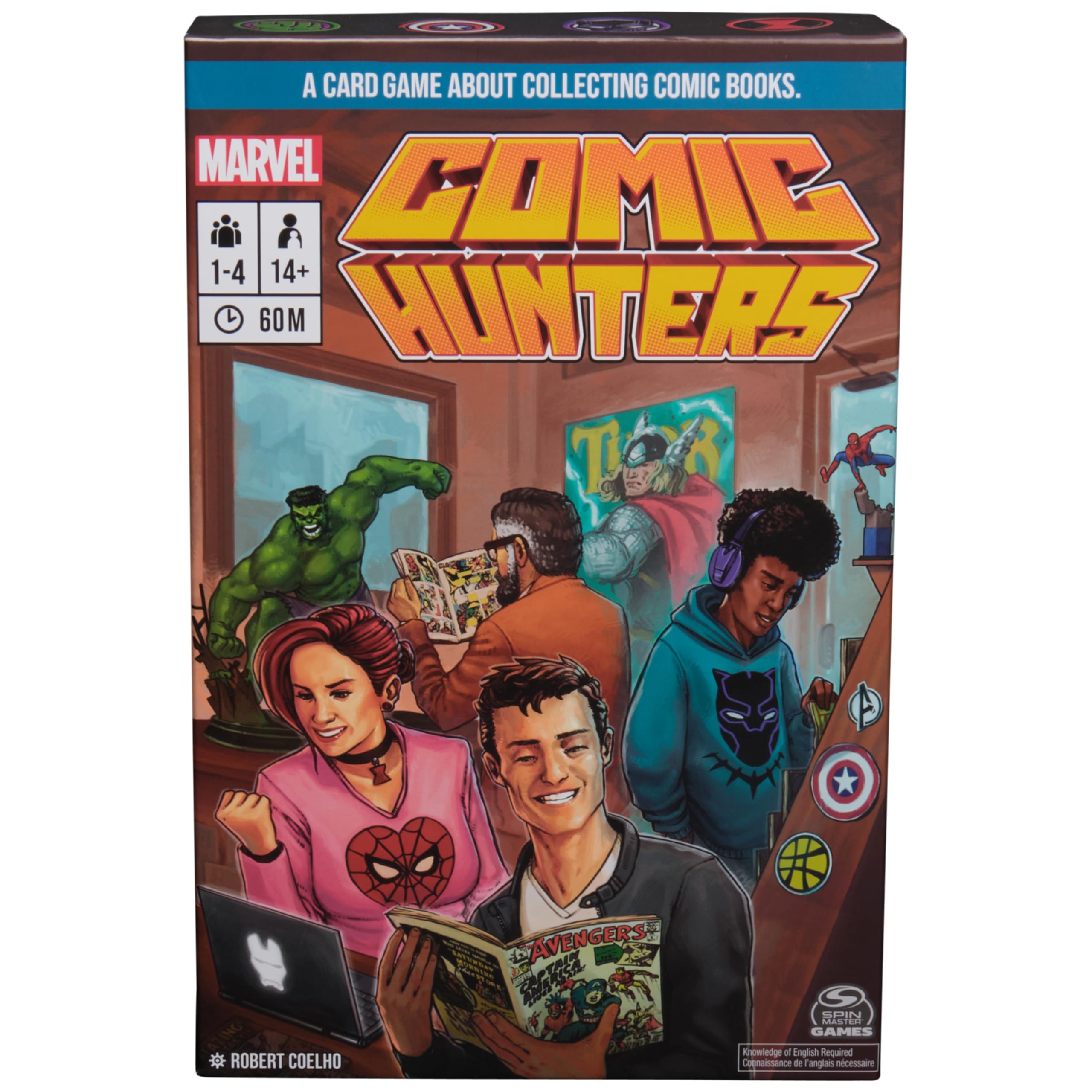 Spin Master Games, Marvel Comic Hunters, Comic Collecting Strategy Card Game for Fans of Marvel Rivals & Action Movies, 1-4 Players, for Ages 14 & Up