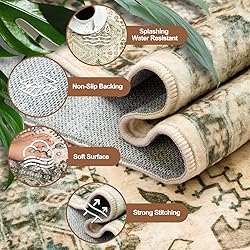 CAPALOCA 4x6 Area Rug Bohemian Rugs with Print