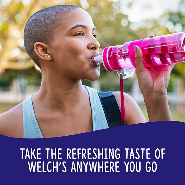 WELCH’S SINGLES TO GO VARIETY PACK, WATERTOK POWDERED DRINK MIX, INCLUDES 4 FLAVORS, GRAPE, PASSION FRUIT, STRAWBERRY PEACH, CHERRY POMEGRANATE, 1 BOX (40 SERVINGS)
