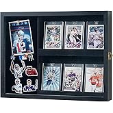 Poyilooo Card Display Cases, Graded Sports Card Display Case - 6 Card Holder with UV Protection - Pin Display Frame - Wall or Countertop Display for Baseball Basketball Football Trading Cards