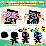 ZMLM 16 Pack Scratch Art Notebooks Party Filler For Kids 4-9 view 3