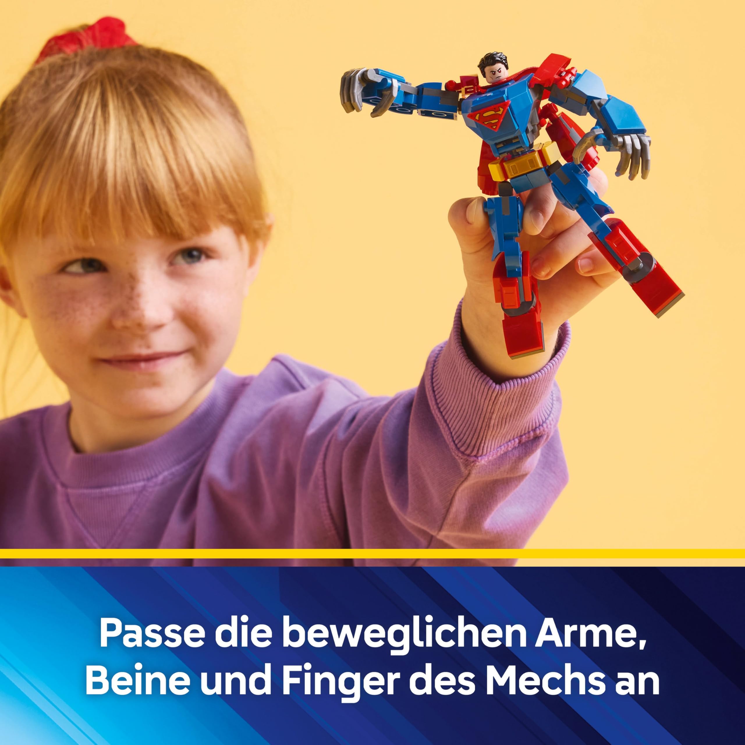 LEGO DC Superman Mech vs. Lex Luthor - Superhelden Spielzeug mit 2 Minifiguren - baubare Actionfigur mit beweglichen Armen, Beinen und Fingern - Geschenk für Jungen und Mädchen ab 6 Jahren 76302 6