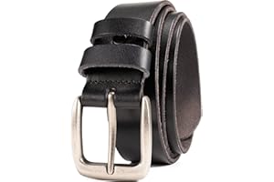 WOLFANT Leather Belt for Men,100% Italian Full Grain Real Solid Leather
