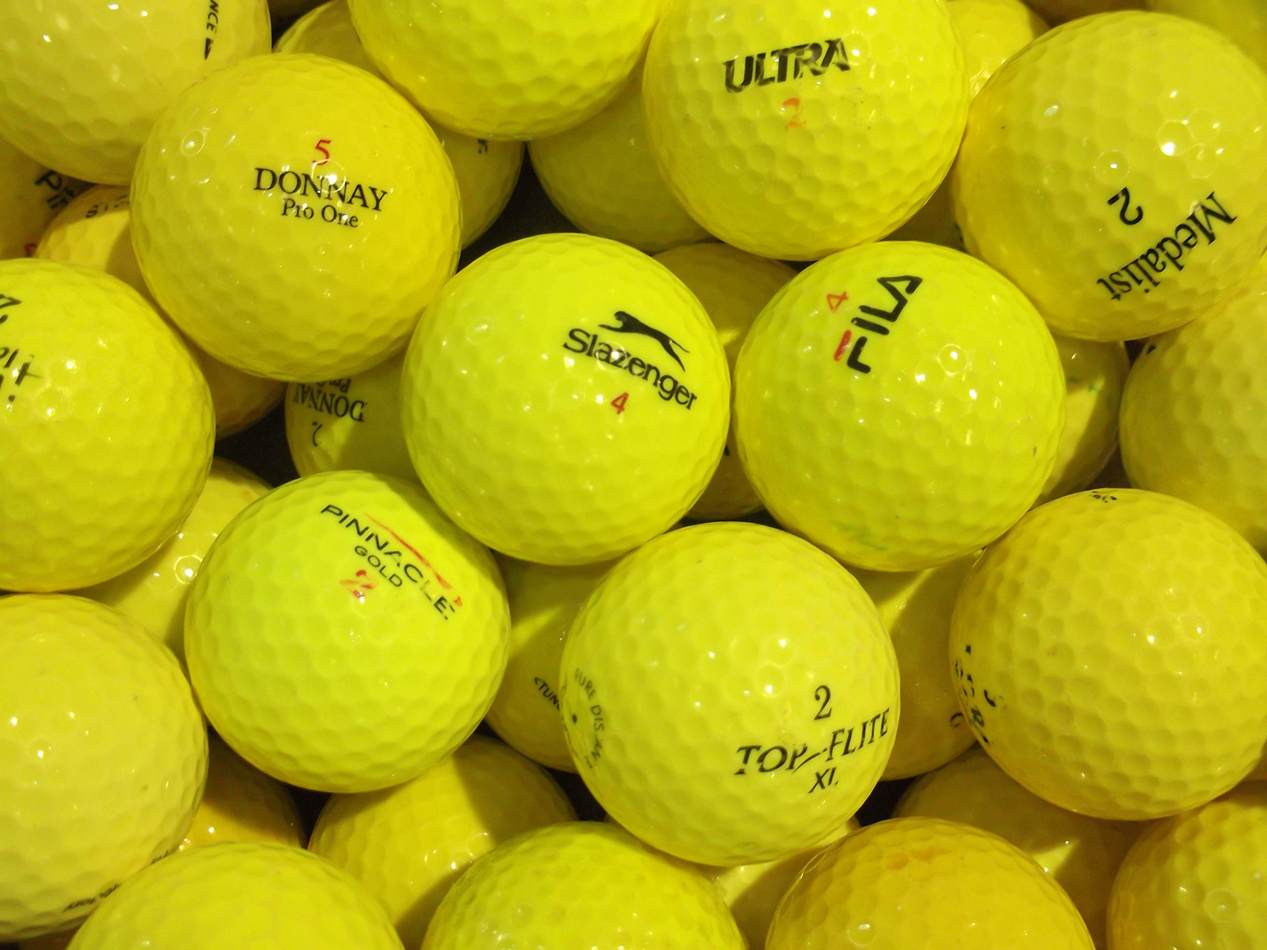50 Cheap Yellow Golf Lake Balls - Grade B Used Condition (not new)