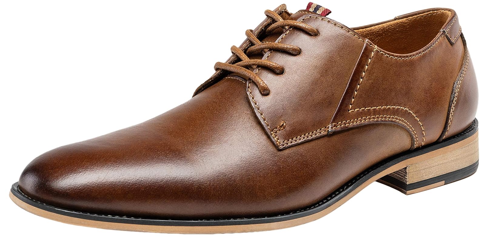 JOUSEN Men's Oxford Retro Leather Formal Classic Oxford Dress Shoes