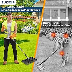 72" Heavy Duty Lawn Leveling Rake - 17x10in