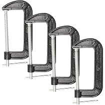 Heavy Duty Black Iron G Clamp Set - Woodworking, Welding, Workshop Support Tool