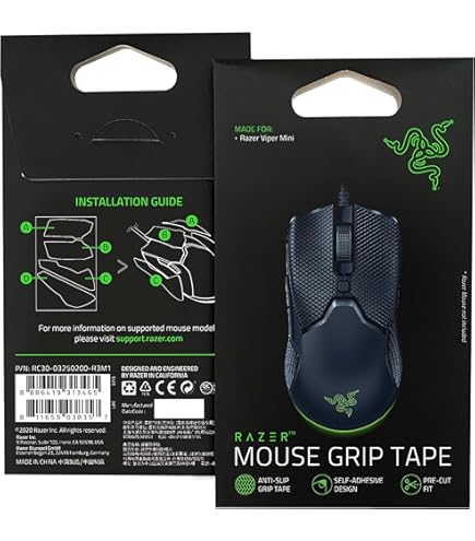Amazon.com: Razer Mouse Grip Tape DeathAdder V2 Mini: Anti-Slip