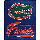 NORTHWEST NCAA Florida Gators Unisex-Adult Raschel Throw Blanket, 50" x 60", Signature