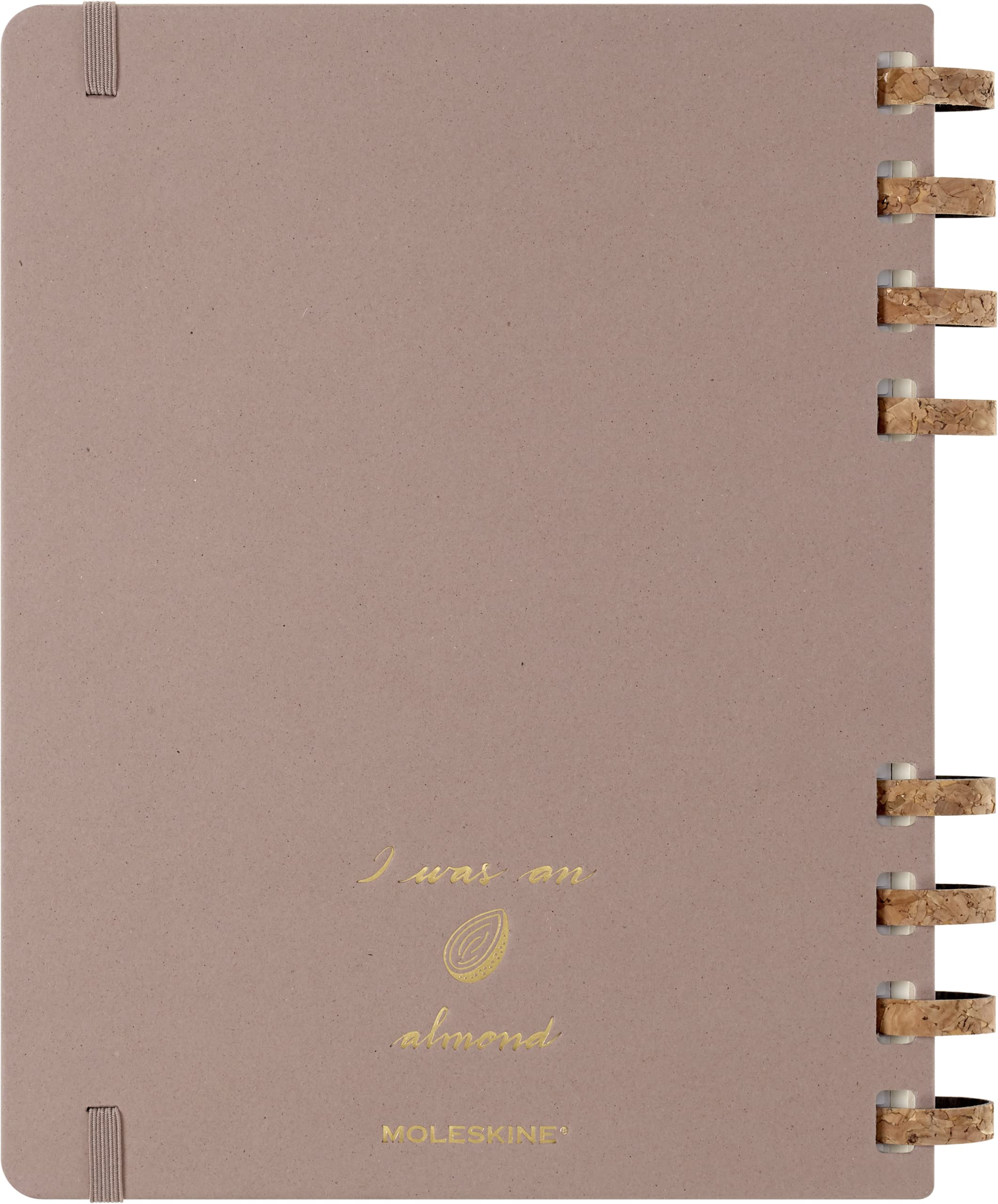 Moleskine 2024 Spiral Academic Planner, 12M, Extra Large, Crush Almond, Hard Cover (7.5 x 10)