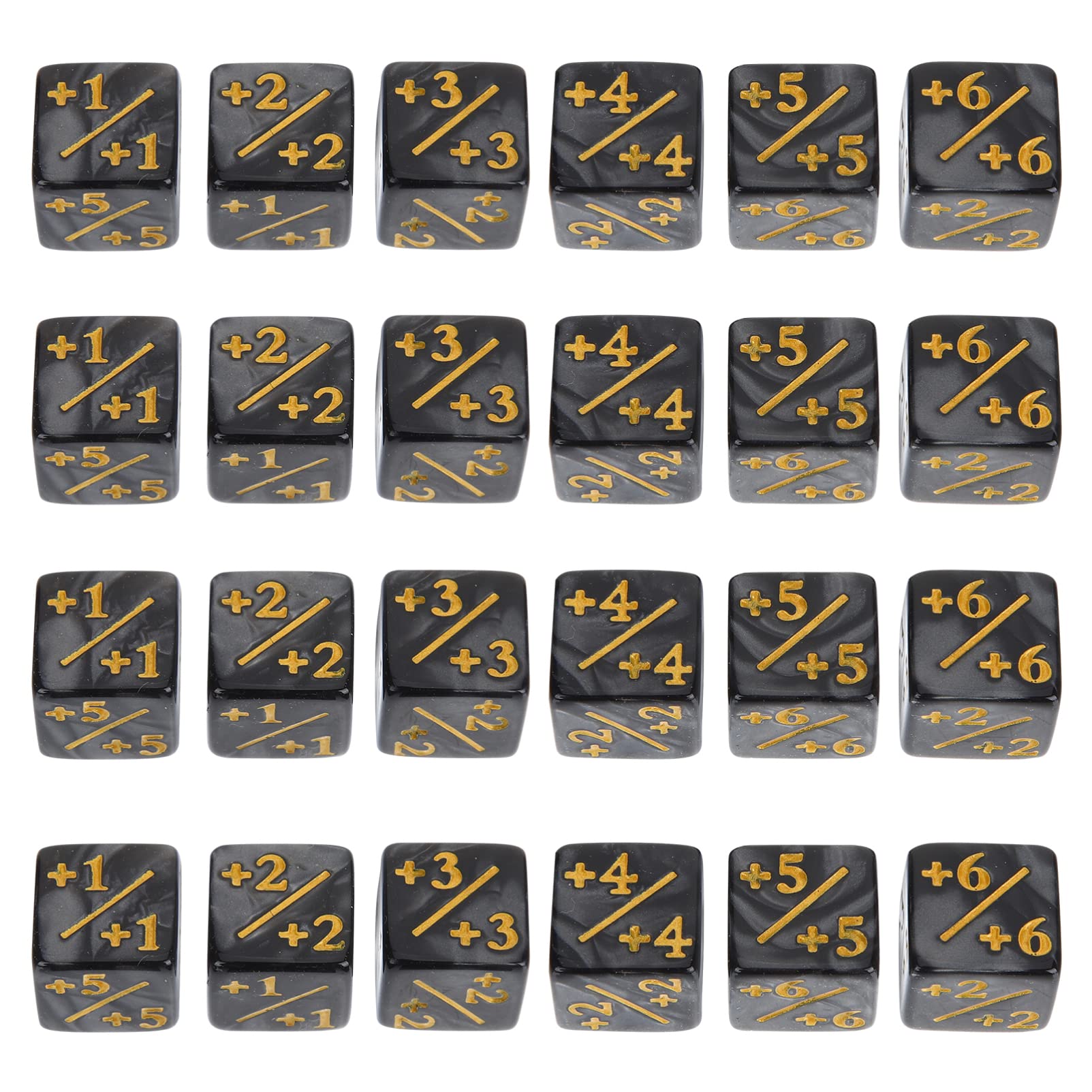 Gadpiparty 24 Pcs Magic The Gathering Dice, Mtg Counter Dice, for CCG & Card Games, Kids Learning, Gaming Tokens
