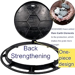 MOSINSBO 24” Cast Iron Manhole Cover and Frame, B