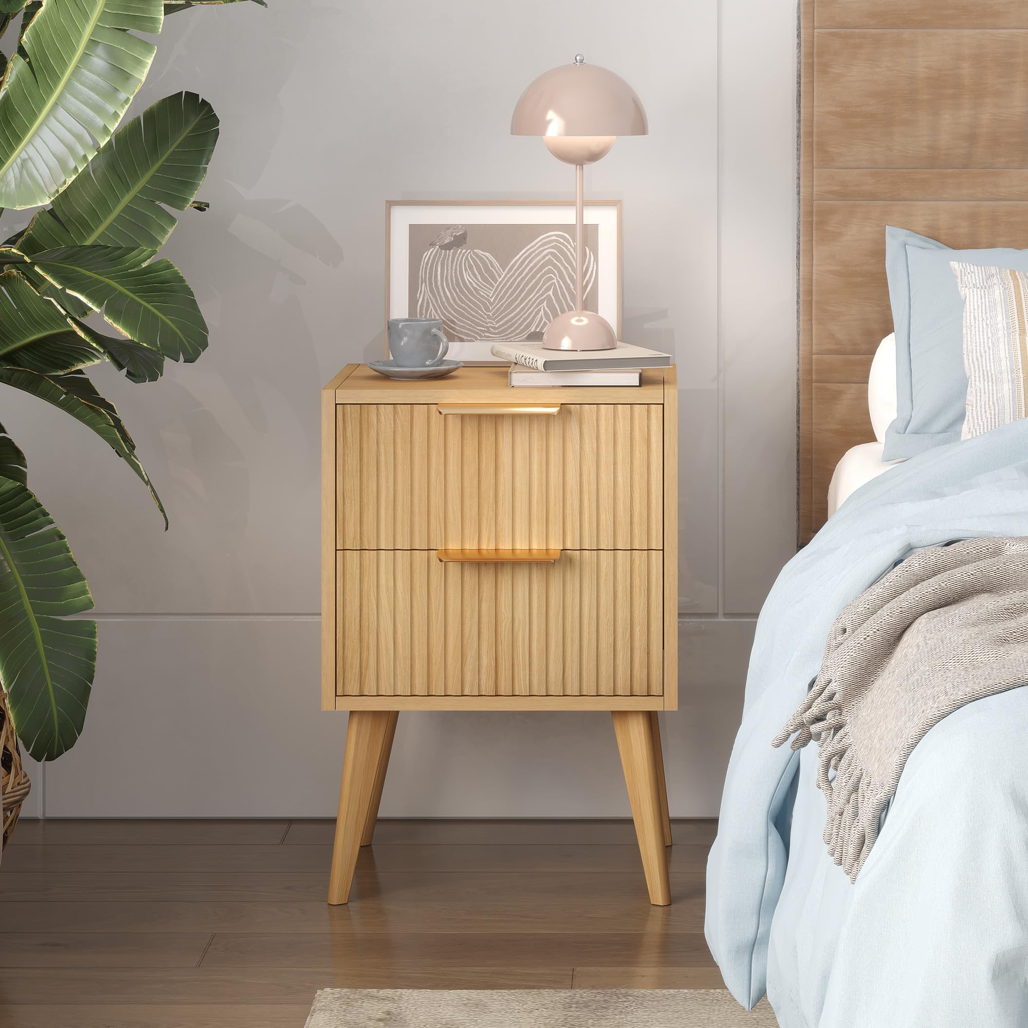 Fluted Nightstand