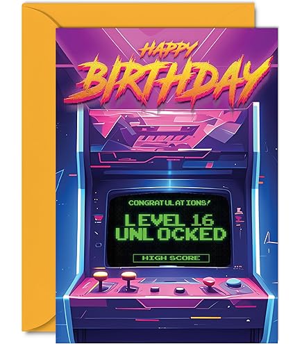 Carte D'anniversaire 16 Ans Pour Garçons Et Filles – Fête En Ballon – Cartes D'anniversaire Pour