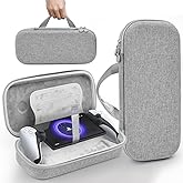 OZZYA Carrying Case for PS Portal Remote Player, Tailored Case for PS Portal with Accessory Storage Mesh, Protects Thumb Grips from Squeezing, Hard Shell Travel Carrying, Grey